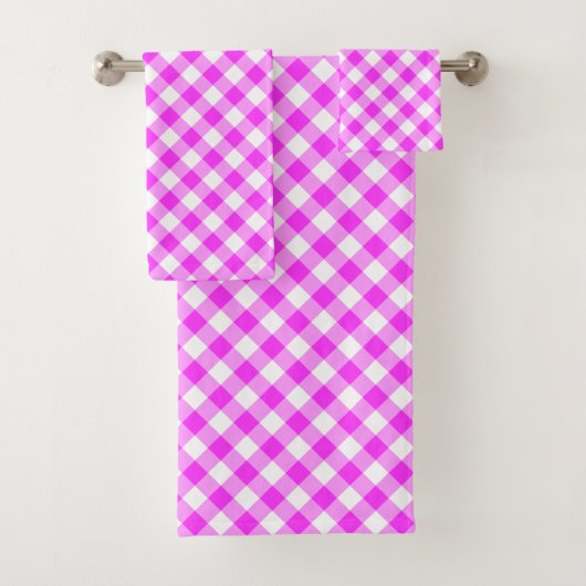 Ensemble diagonal de serviette de plaid de Buffalo (En situation)