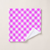 Ensemble diagonal de serviette de plaid de Buffalo (Gant de toilette)