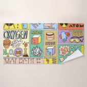 Ensemble d'illustrations Vintages de la chimie (Serviette de bain)