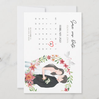 Ensemble d'invitation de mariage avec carte "Save