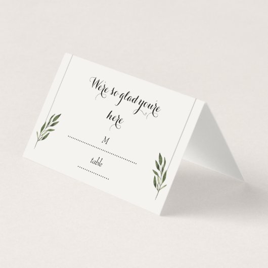 Ensemble élégant de cartes de placement pliées à m (Front)