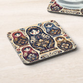 Ensemble élégant de dessous de verre de la poupée  (Côté gauche)