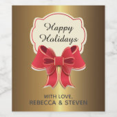 Ensemble élégant de Étiquette de boisson de Noël d (Étiquettes simples)