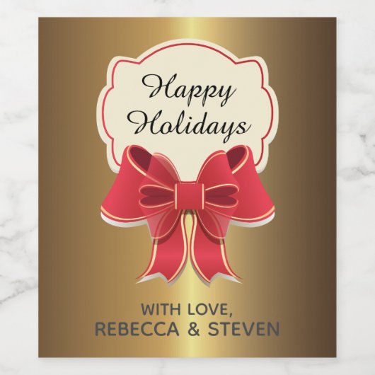 Ensemble élégant de Étiquette de boisson de Noël d (Étiquettes simples)