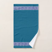 Ensemble élégant de serviettes de bain bleu océan (Serviette à main)