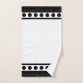 Ensemble élégant de serviettes de bain noir et bla (Serviette à main)