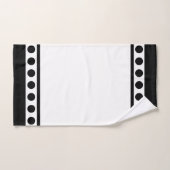 Ensemble élégant de serviettes de bain noir et bla (Serviette à main)