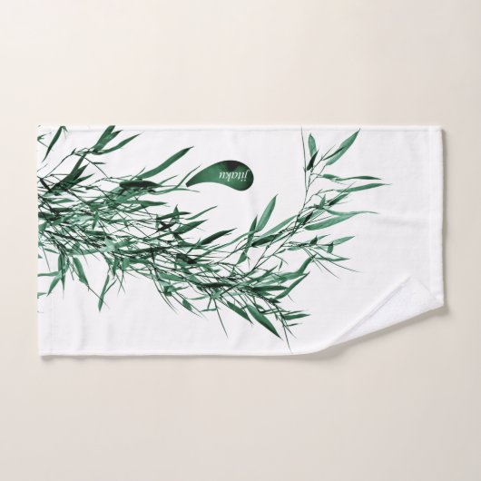 Ensemble en bambou vert de serviette de Bath de (Serviette à main)