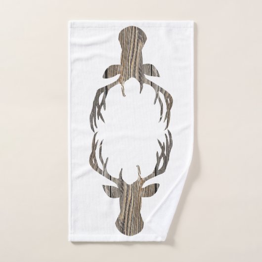 Ensemble en bois rustique principal de serviette (Serviette à main)