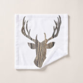 Ensemble en bois rustique principal de serviette (Gant de toilette)