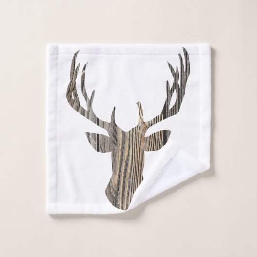 Ensemble en bois rustique principal de serviette (Gant de toilette)