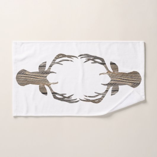 Ensemble en bois rustique principal de serviette (Serviette à main)