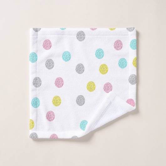 Ensemble en pastel de serviette de Bath de pois (Gant de toilette)