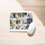 Ensemble Est Notre Collage Photo De Place Préférée<br><div class="desc">Un tapis de souris avec un collage photo de 11 carré et 1 carré à gauche avec la citation "Ensemble est notre endroit préféré à être" est une excellente façon d'ajouter une touche personnelle à votre espace de travail. Le design de collage vous permet de présenter vos souvenirs préférés et...</div>