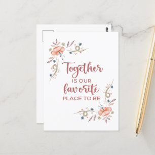 Ensemble est notre endroit préféré carte postale