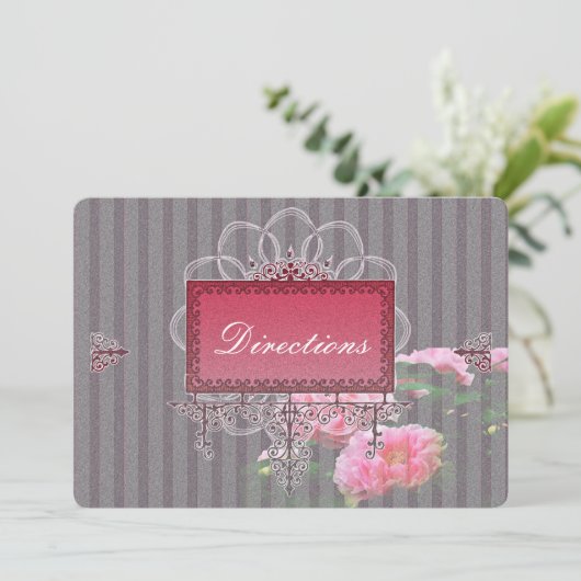 Ensemble Faire-Part de Mariage Baroque Glamour, Co (Debout devant)