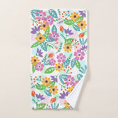 Ensemble floral coloré élégant de serviette (Serviette à main)