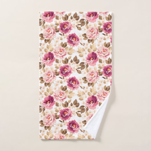 Ensemble floral de serviette de Bath de motif de (Serviette à main)