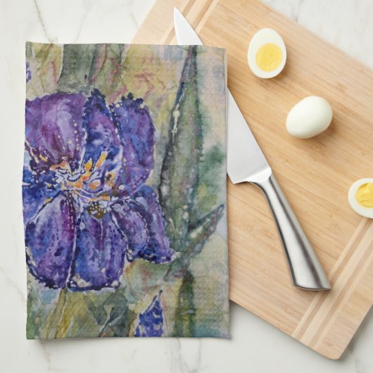 Ensemble floral de serviette de cuisine d'art (Quart Plié)