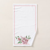 Ensemble floral de serviette de salle de bains (Serviette à main)