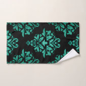 Ensemble floral vert turquoise de serviette de (Serviette à main)