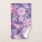Ensemble floral vintage élégant de serviette de (Serviette à main)
