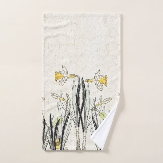 Ensemble français de serviette de Bath de fleur de (Serviette à main)