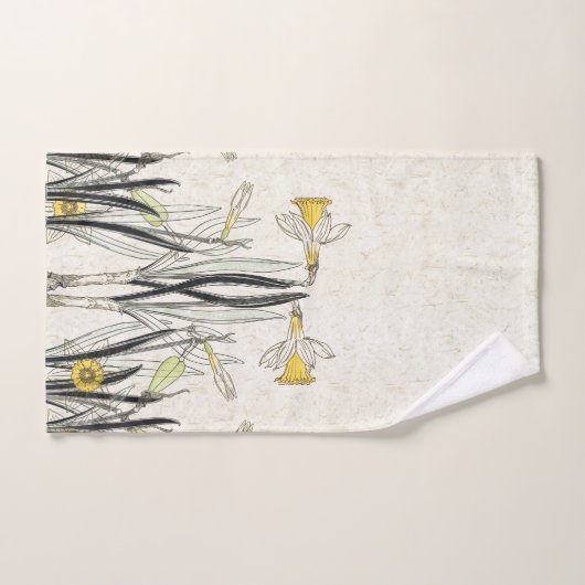 Ensemble français de serviette de Bath de fleur de (Serviette à main)