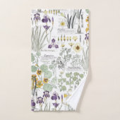 Ensemble français de serviette de Bath de fleurs (Serviette à main)