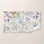 Ensemble français de serviette de Bath de fleurs (Serviette à main)