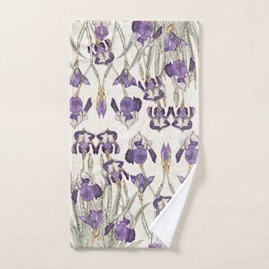 Ensemble français de serviette de Bath de fleurs (Serviette à main)