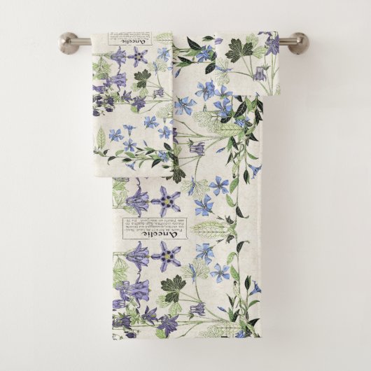 Ensemble français de serviette de Bath de fleurs (En situation)