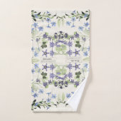 Ensemble français de serviette de Bath de fleurs (Serviette à main)