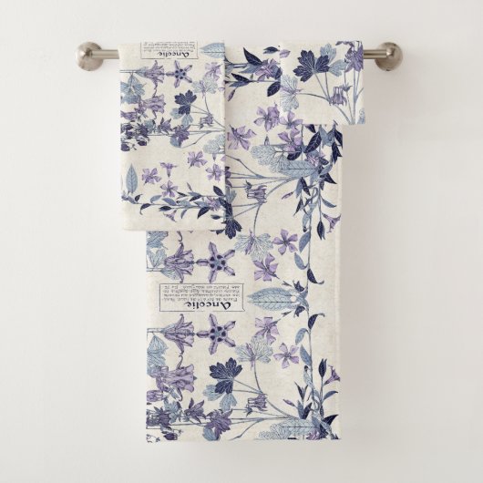 Ensemble français de serviette de Bath de fleurs (En situation)