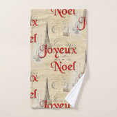 Ensemble français de serviette de Noël de cartes (Serviette à main)