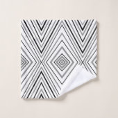 Ensemble gris blanc noir de serviette de Bath de (Gant de toilette)