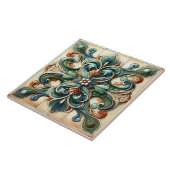 Ensemble harmonique de carreaux de fleur (Côté)