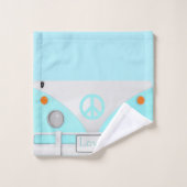 Ensemble hippie de serviette d'autobus d'amour (Gant de toilette)