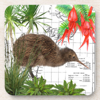 Ensemble indigène de dessous de verre d'oiseau de