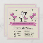 Ensemble invitation de brunch de mariage de (Devant / Derrière)