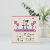 Ensemble invitation de brunch de mariage de (Debout devant)