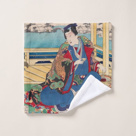 Ensemble japonais de serviette d'art (Gant de toilette)