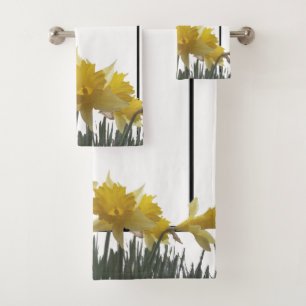 Ensemble jaune de serviette de Bath de jardin de