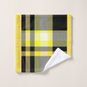 Ensemble jaune et noir de serviette de salle de (Gant de toilette)