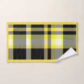 Ensemble jaune et noir de serviette de salle de (Serviette à main)