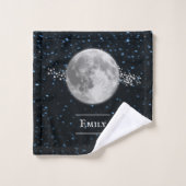 Ensemble Lunaire Personnalisé De Serviettes De Bai (Gant de toilette)