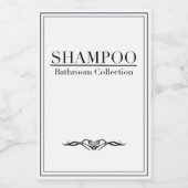 Ensemble minimaliste de Étiquette de shampooing (Étiquettes simples)