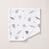 Ensemble minimaliste de serviettes de bain Motif F (Gant de toilette)