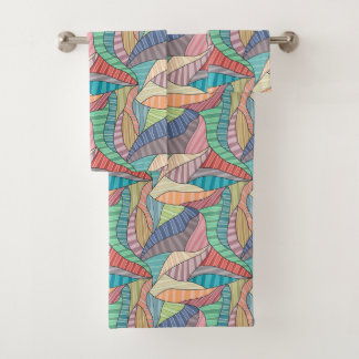 Ensemble modelé multicolore de serviette de Bath
