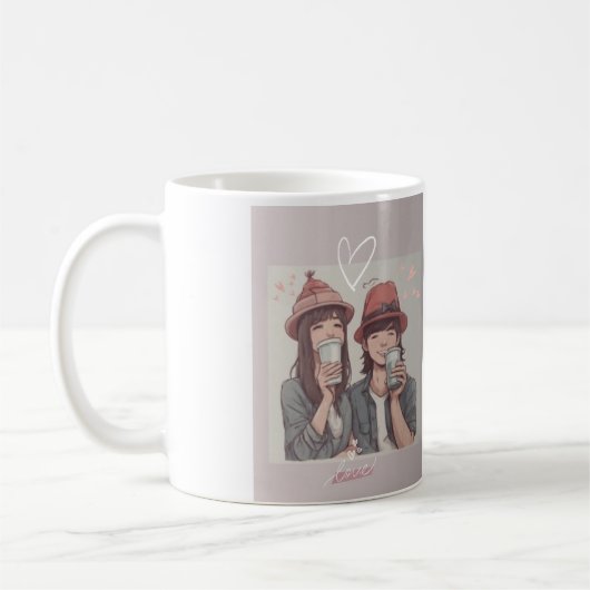 Ensemble mug imprimé pour toujours (Gauche)
